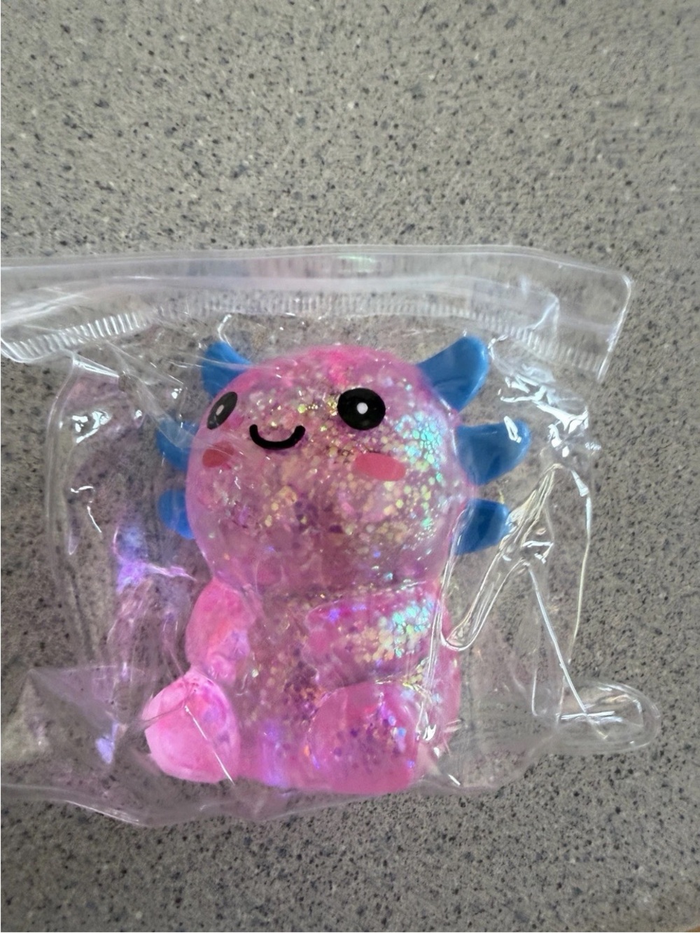 New Squishy Sensory Toy 3" Glitter Squeezy Sparkle Sugar Pink Capybara Animal